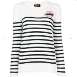Markus Lupfer Mini Lip Breton Stripe Natalie Jumper 100% Cotton Sweater Sz M